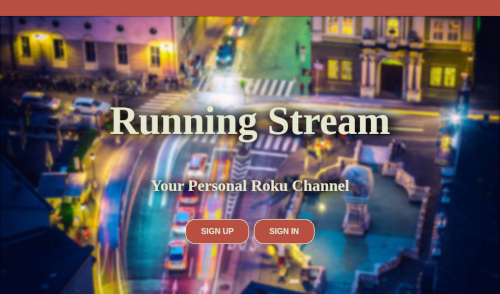 The homepage of runningstream.cc